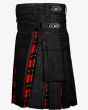 Denim & Tartan Hybrid Kilt for Men side