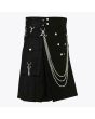 Famous Cargo Utility Kilt With Golden Chains