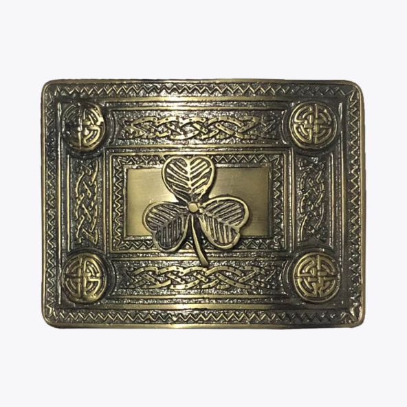 Antique Shamrock Kilt Buckle