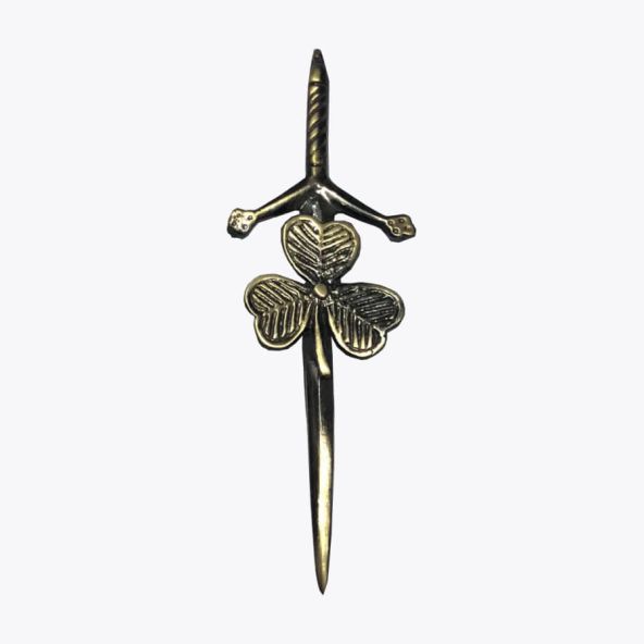 Antique Shamrock Kilt Pin