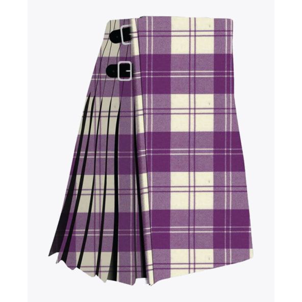 Erskine Dress Purple and White Tartan Kilt