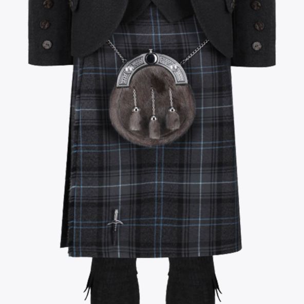 Highland Granite Blue Tartan Kilt