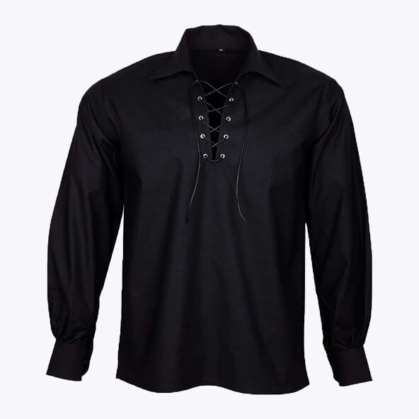 Black Ghillie Kilt Shirt