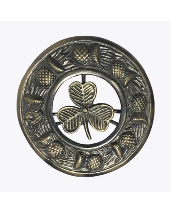 Antique Shamrock Kilt Brooch
