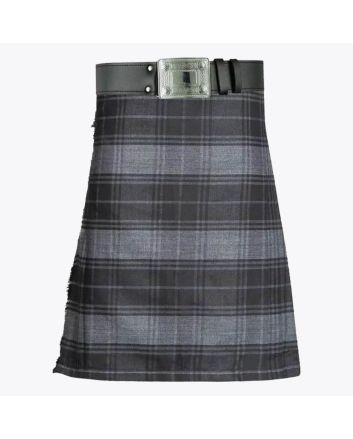 Grey Highlander Tartan Kilt