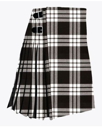 Macfarlane Black & White Modern Tartan Kilt