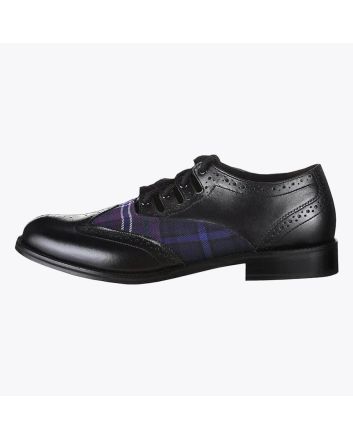 Tartan Gillie Brogues Black