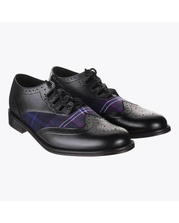 Tartan Gillie Brogues Black