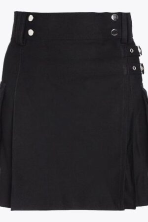 Black Utility Modern Kilt For Women